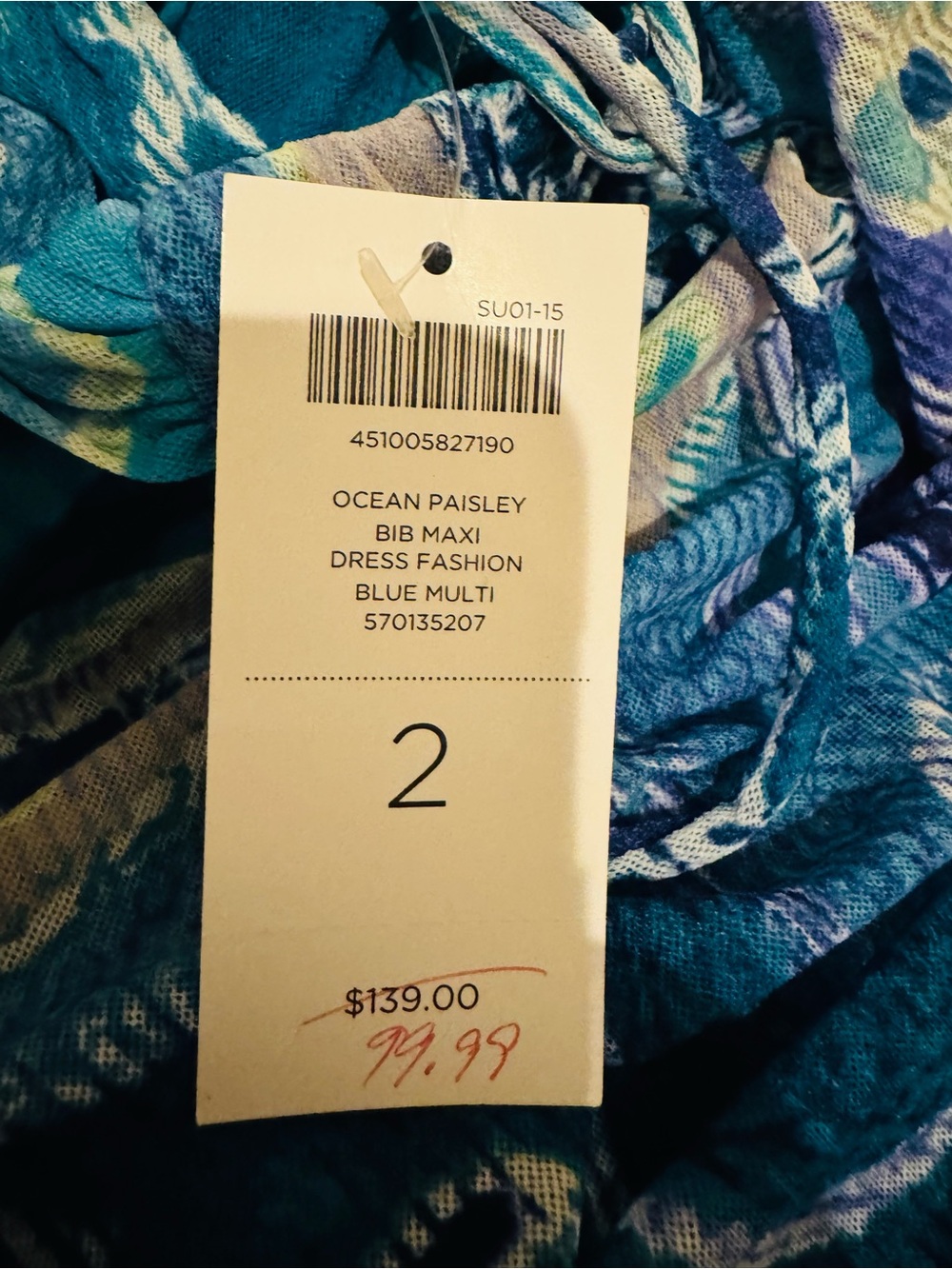 Chico's Teal and Blue Maxi Dress - Picture 5 of 5